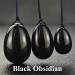 Yoni Egg: Set of 3 for Pelvic Exercise Black Obsidian