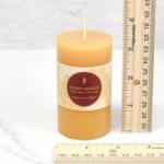 Candle: Beeswax Pillar, Small 3" x 2" measured