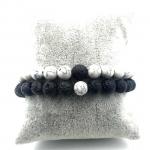 Diffuser Bracelet: Lava and Howlite Stone Beads pillow