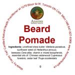 Beard Care: Pomade label