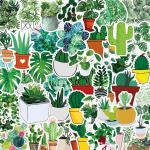 Sticker: Succulents and Cactii, 50 Kinds collage
