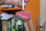 red handmade clay mushroom