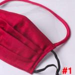  Cloth Reusable Face Protection with Filter Pocket and Eye Shield red 1