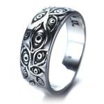 Ring: Stainless Steel Evil Eye Protection side