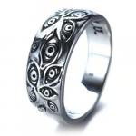 Stainless Steel Evil Eye Protection Ring side