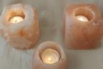 rock salt candle holder