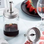 Mason Jar: Stainless Steel Pouring Top for soya sauces