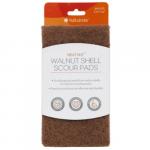 Scrubber: Walnut Shell Scour Pads, pack of 3
