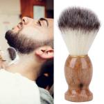 Shaving: Brush, Wood, Badger-Style Nylon man