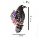 Crow with flowers, Measured