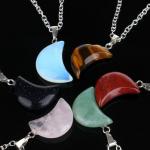 Necklace: Stone Healing Moon Pendant