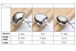 Cutlery: Teaspoons Stainless Steel Tea Strainer Infuser Shell Heart Spoon