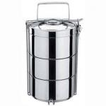 Container: Stainless Steel, Double Wall, 3 Layers Tiffin 