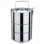 Container: Stainless Steel, Double Wall, 3 Layers Tiffin 