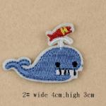 Patch: Fabric Embroidered Cartoon whale