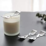 Three Candle Wick Holders with Container Candle